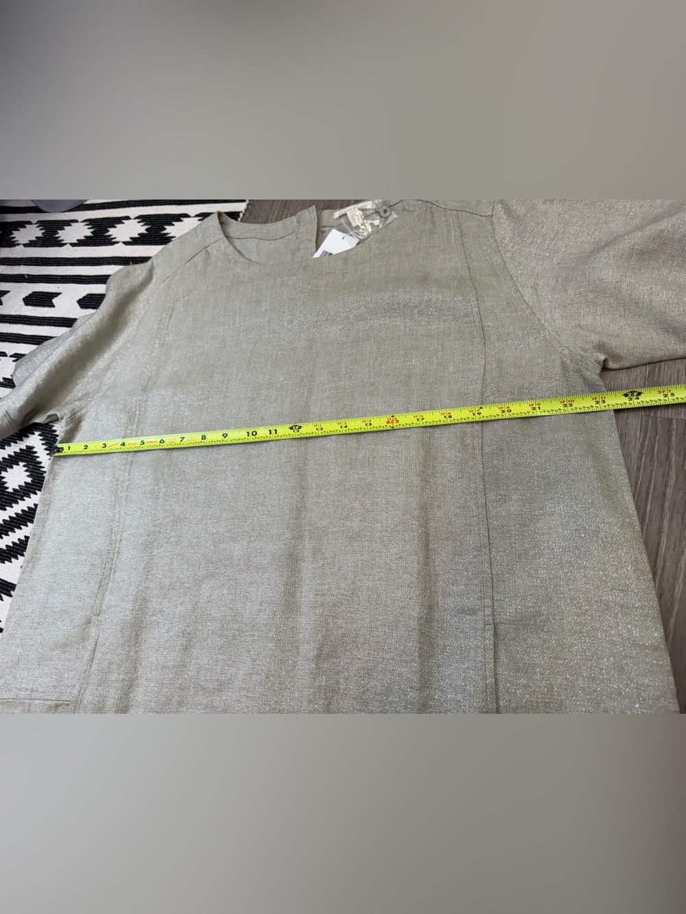 NWT Eileen Fisher Twinkle Organic Linen Shift Dress Large - Picture 5 of 9